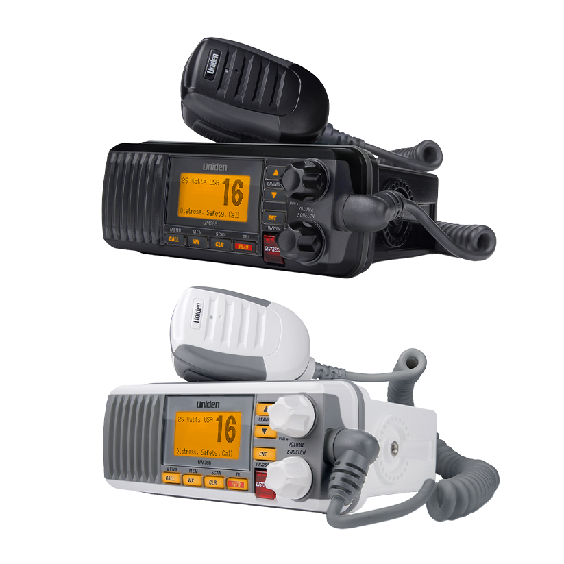 Uniden UM385 radio VHF marine fixe DSC blanc noir