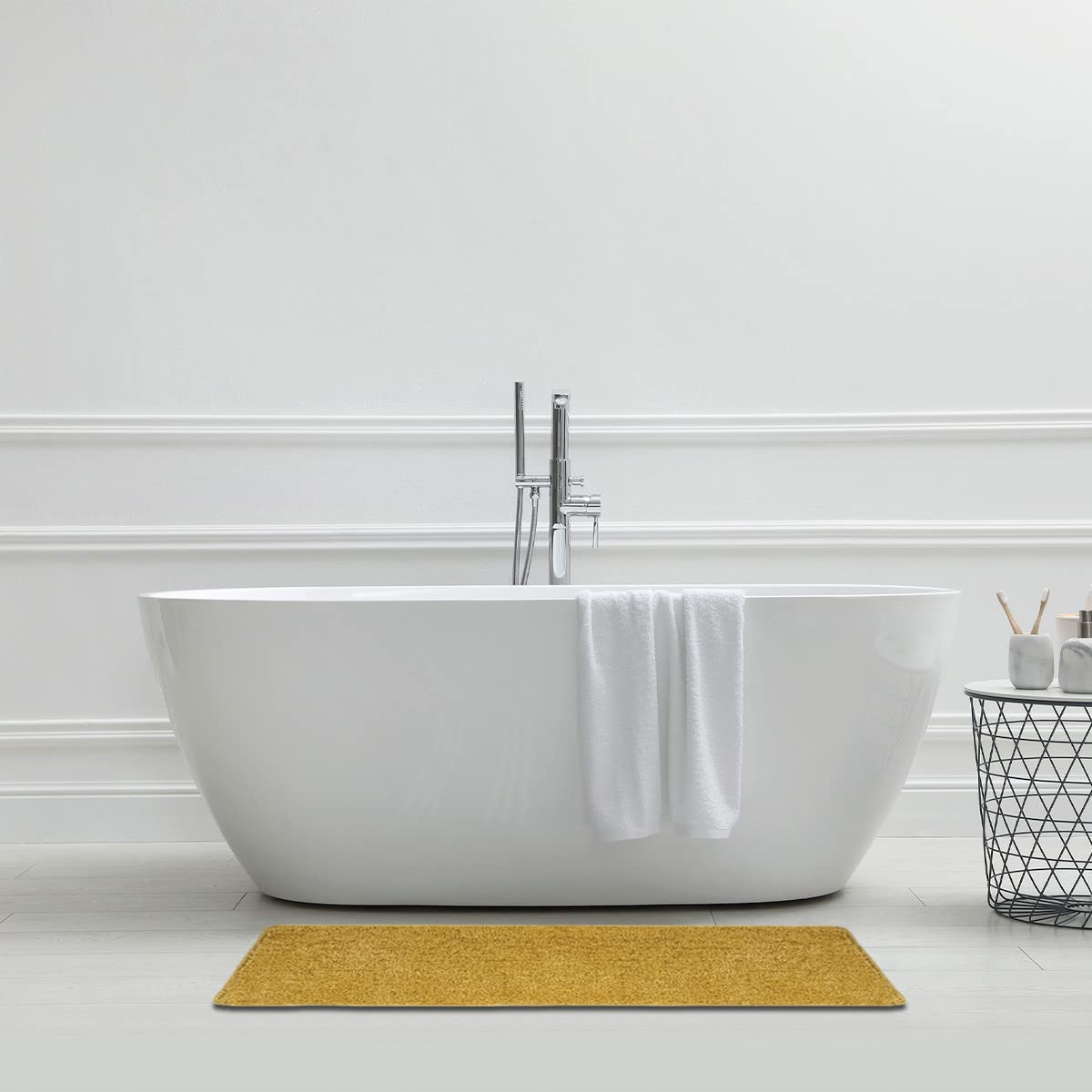 Levasseur Polynésie lot 2 tapis de bain miel 60x120 antiderspant