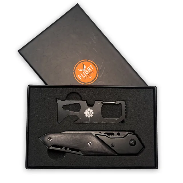 Flight Outfitters EDC kit couteau + outil multifonction noir
