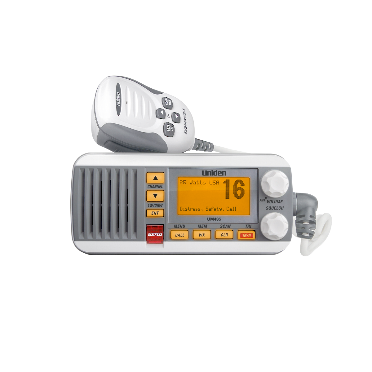 Uniden UM435 radio VHF marine fixe DSC GPS blanche