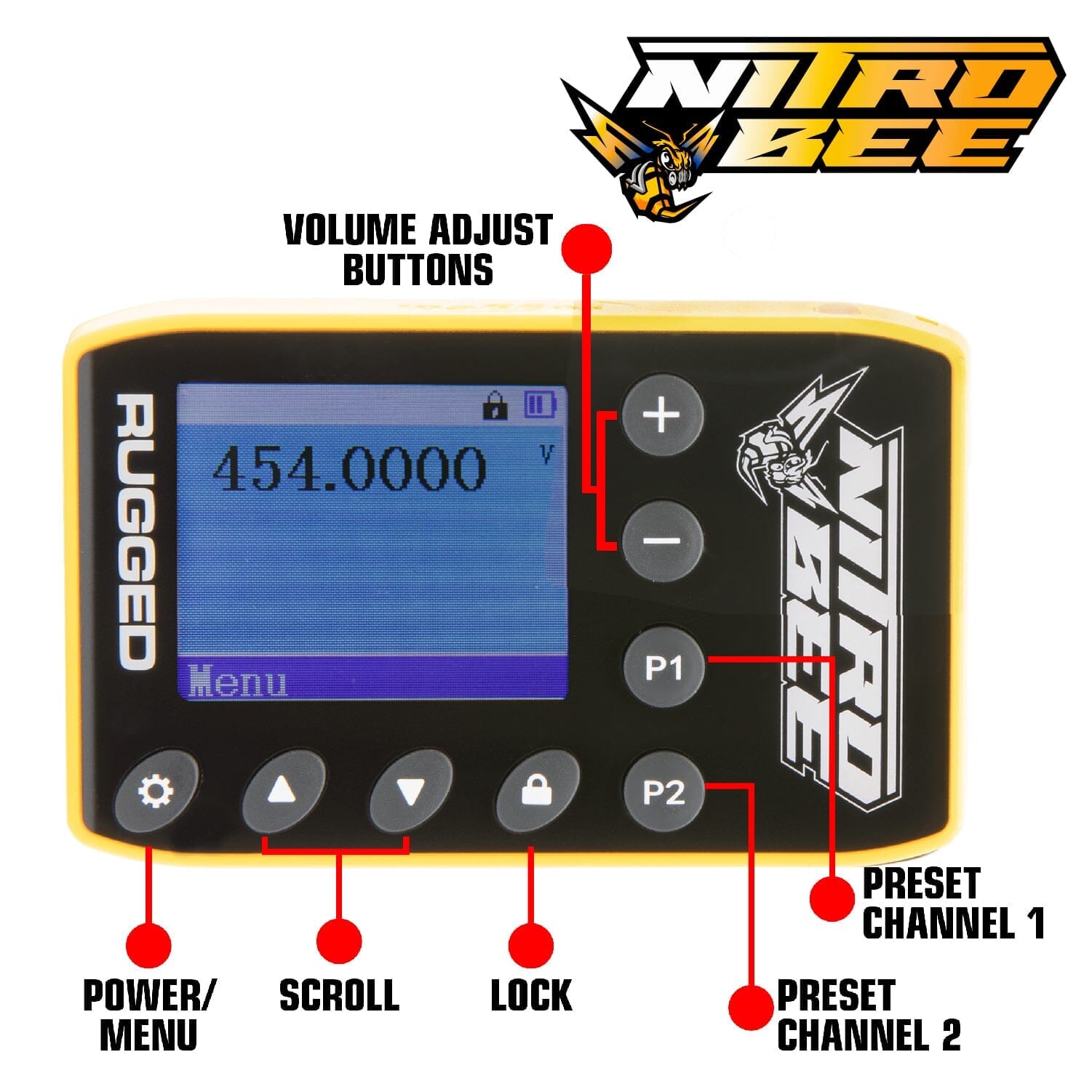 Rugged Air Nitro Bee X récepteur course UHF avec oreillettes
