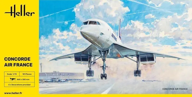 Heller Concorde Air France maquette 1/72 à construire