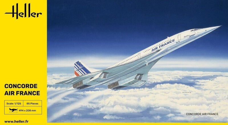 Concorde Air France Heller maquette plastique 1/125 à construire