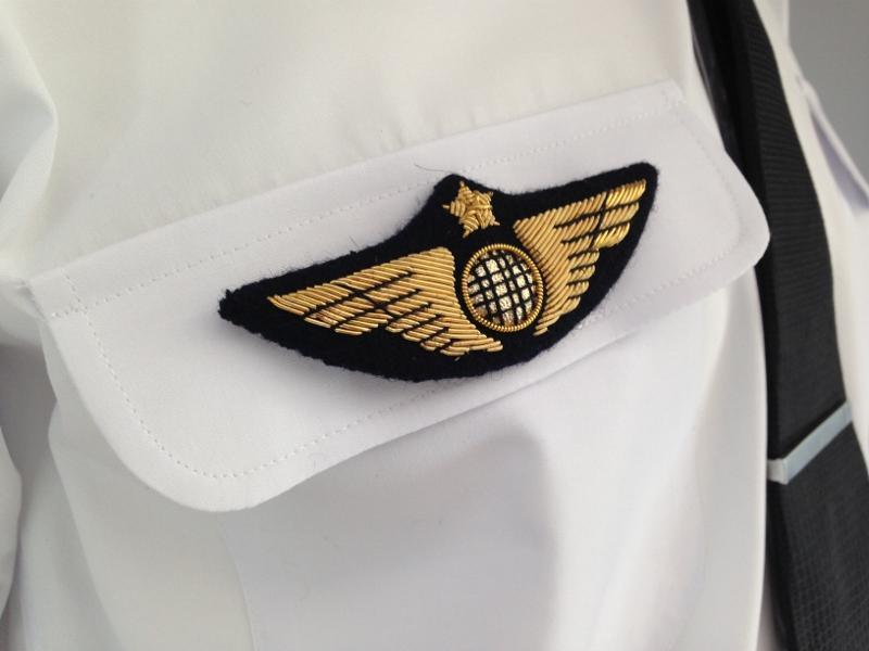 La Boutique du Pilote Aile Poitrine Avion insigne broderie or agrafes