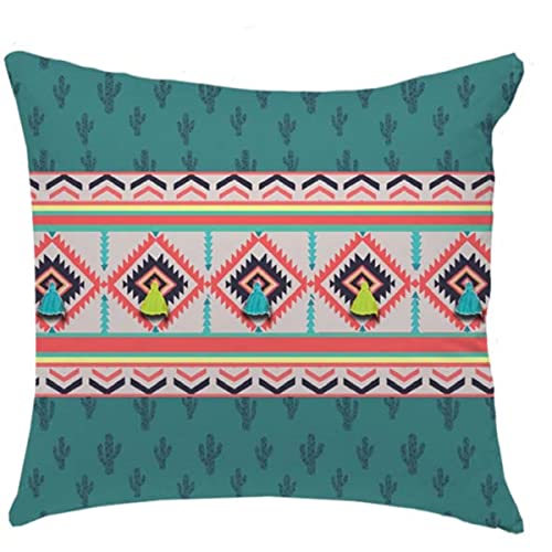 Future Home Diego Coussin Ethnique Coton 40x40cm Vert