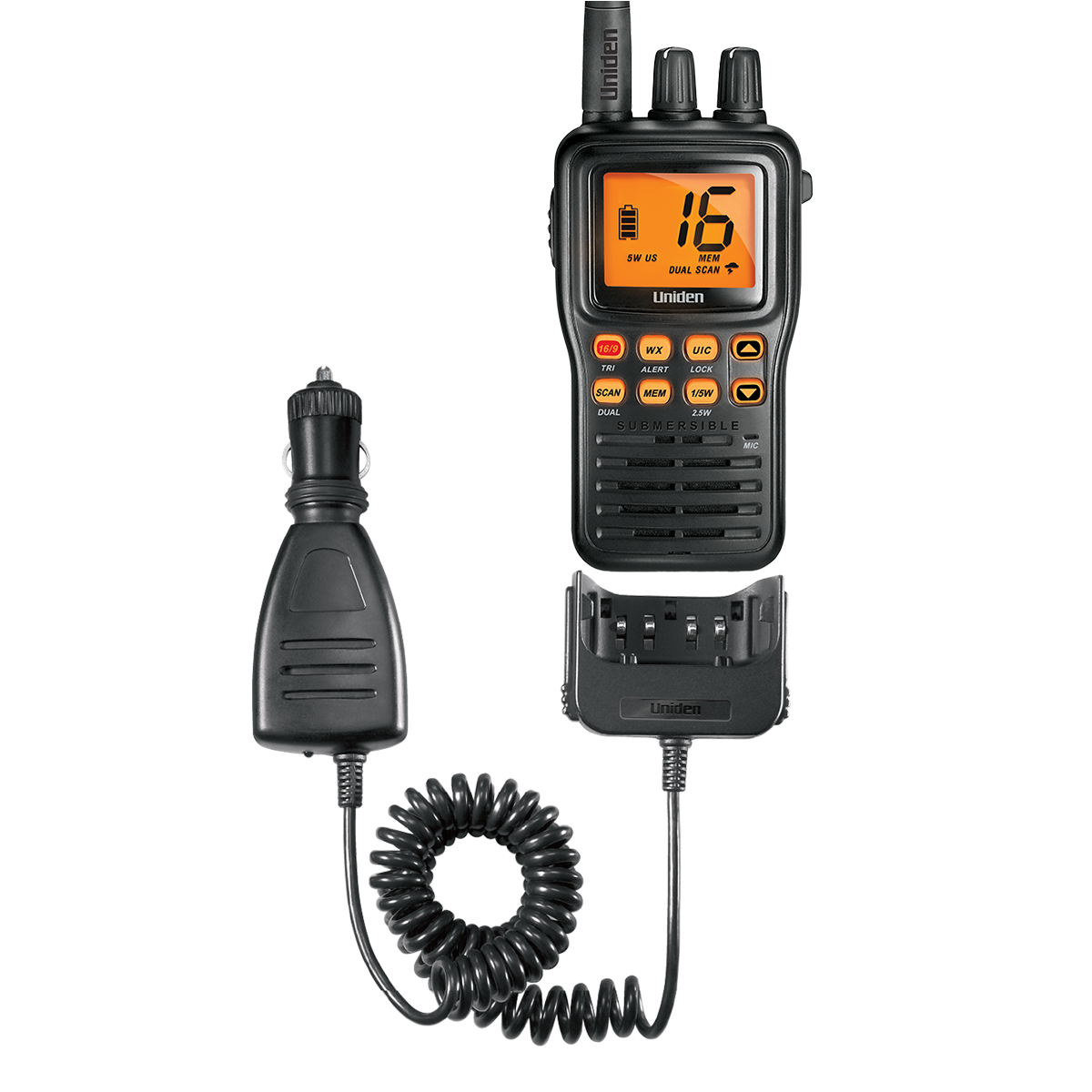 Uniden MHS75 VHF portable marine étanche IPX8