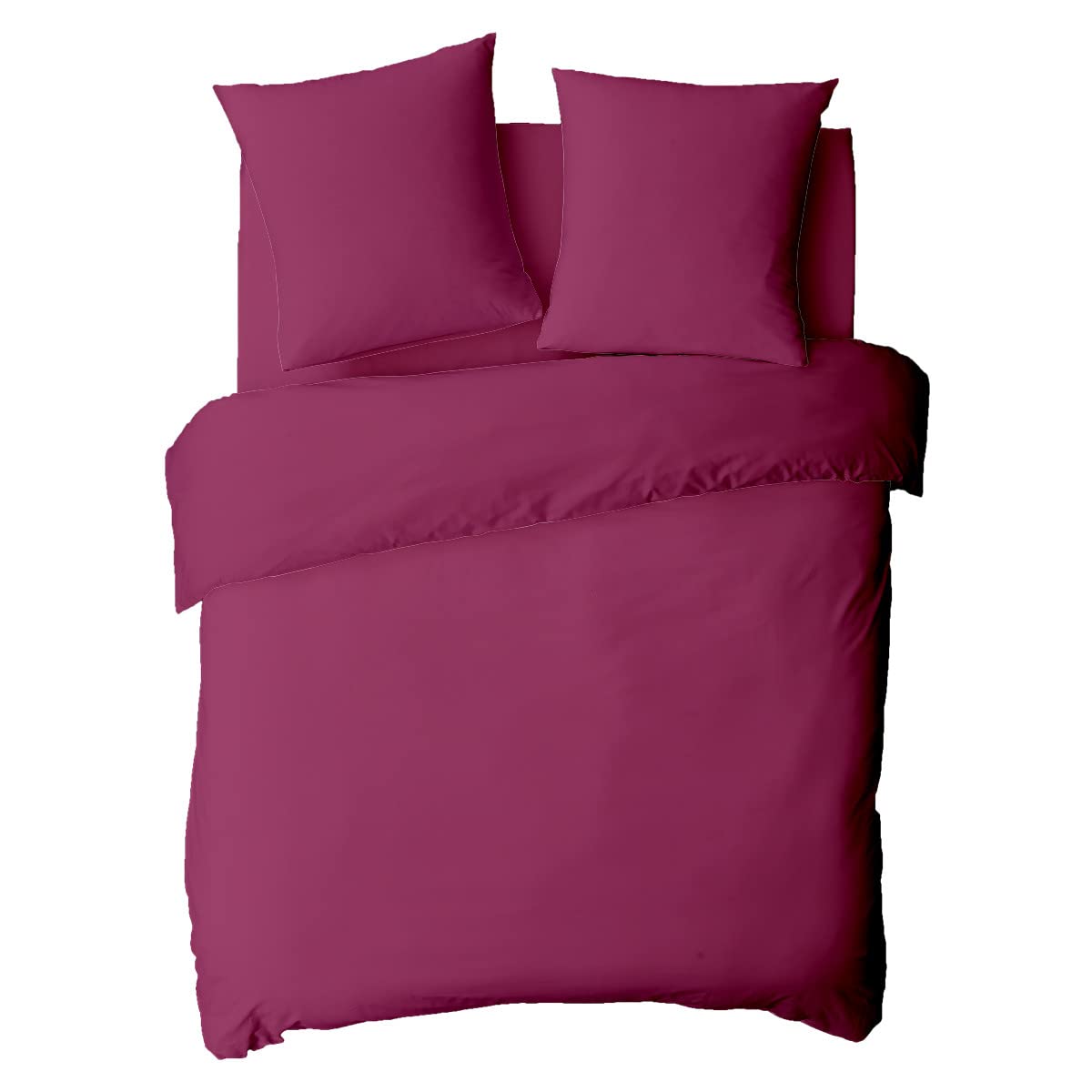 Levasseur Linge de lit parure housse de couette coton uni + taies