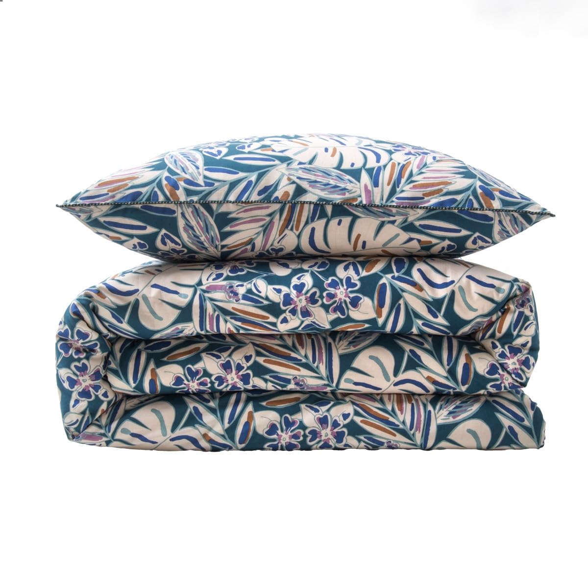LEVASSEUR Nouk parure de lit coton bleu 260x240cm vegetal