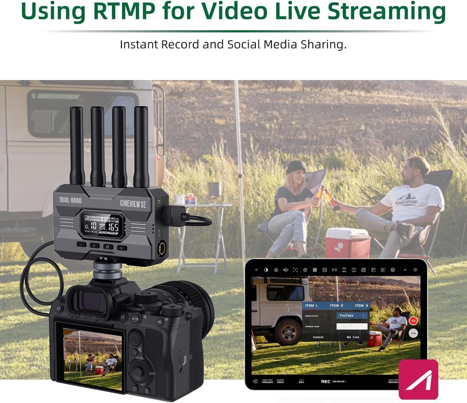Accsoon CineView SE émetteur vidéo TX SDI HDMI 1080p 365m