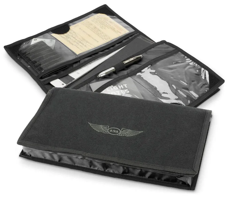 ASA pochette carnet de vol nylon noire pilote