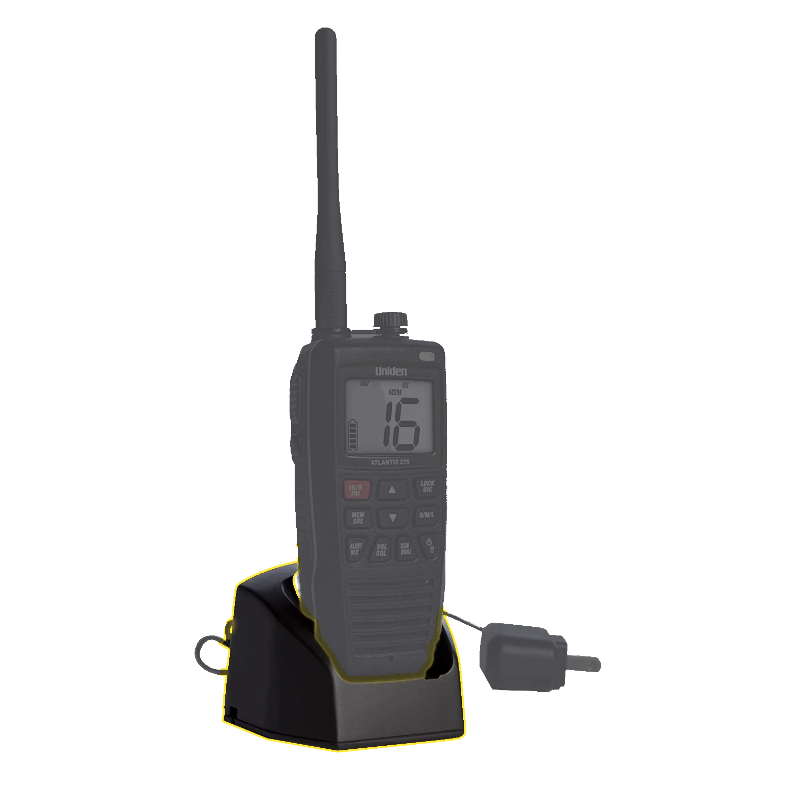 Uniden Atlantis 275 socle chargeur radio marine portable