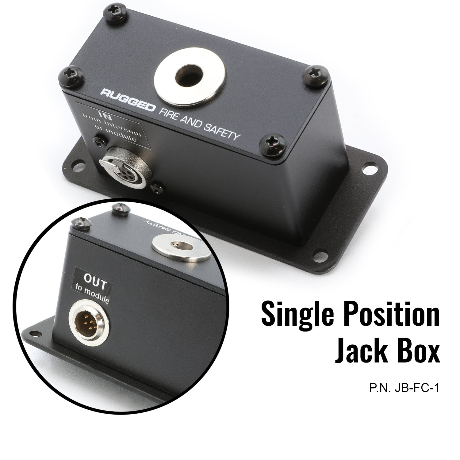 Rugged Air Intercoms Jack Box station casque RRP800 Simple Dual PTT