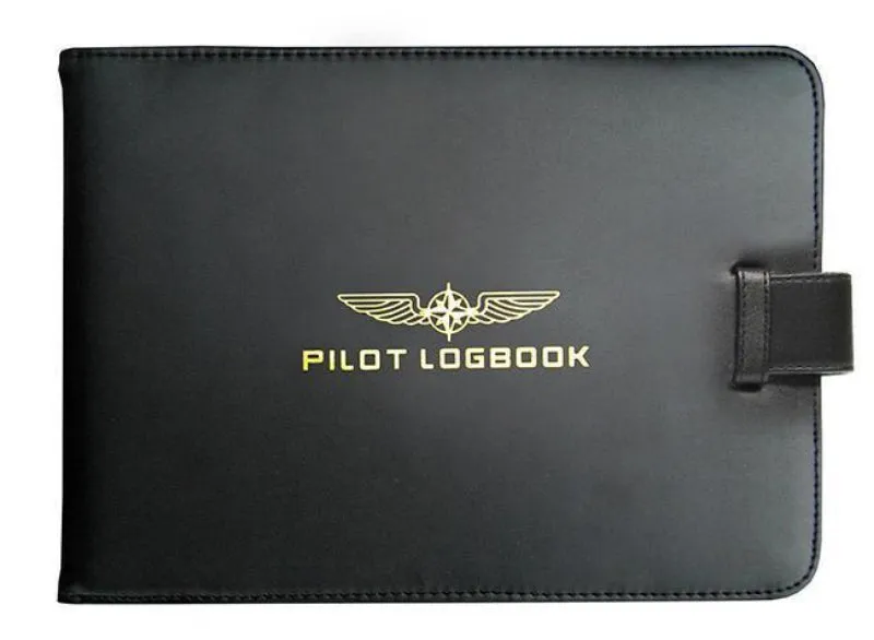 Design4pilots Protège carnet de vol housse cuir noir 31,5x19cm