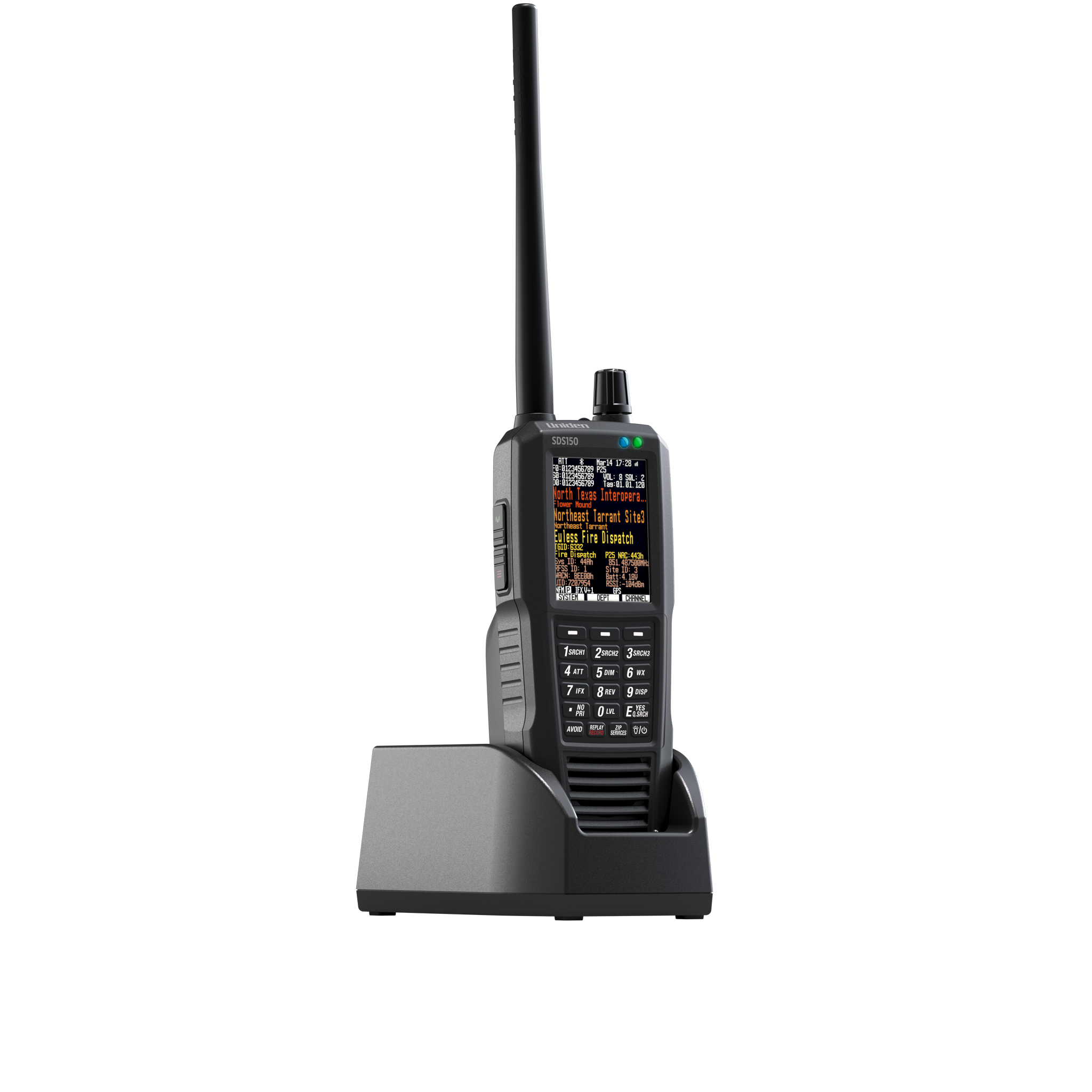 Uniden SDS150 scanner portable numérique
