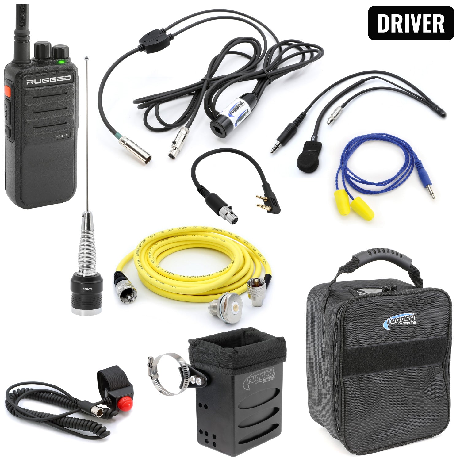 Rugged Air IMSA RDH16 kit intercom pilote seul longue piste