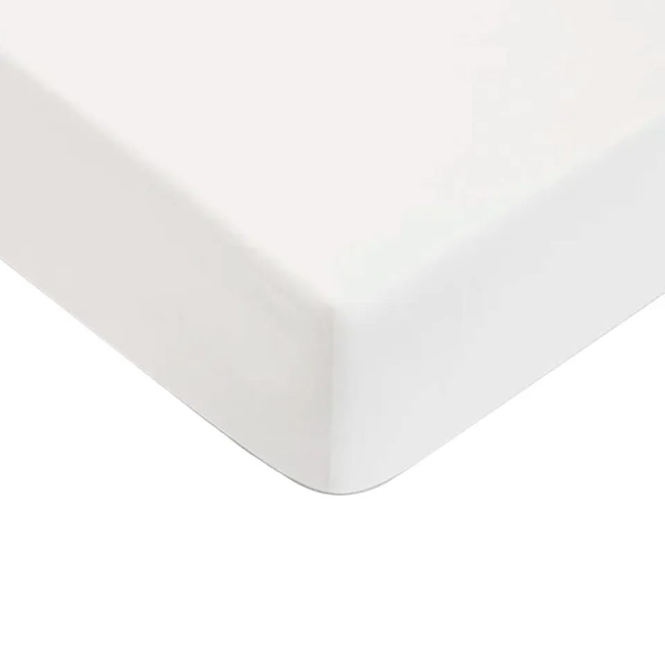 LEVASSEUR drap housse coton blanc 180x200cm 100% coton 57 fils