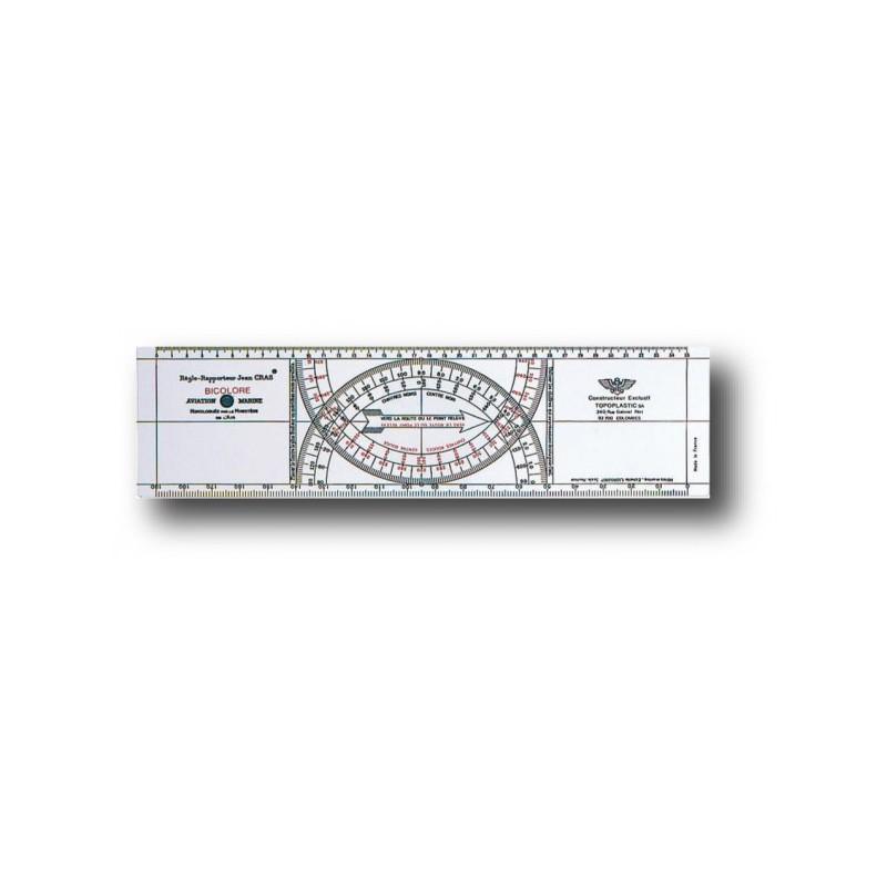 Jean Cras Règle navigation PVC bicolore 385 mm
