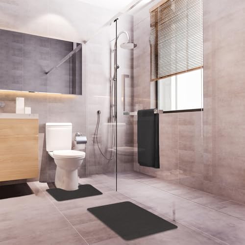 Levasseur Polynésie lot 2 tapis de bain chocolat 50x80 antidrap