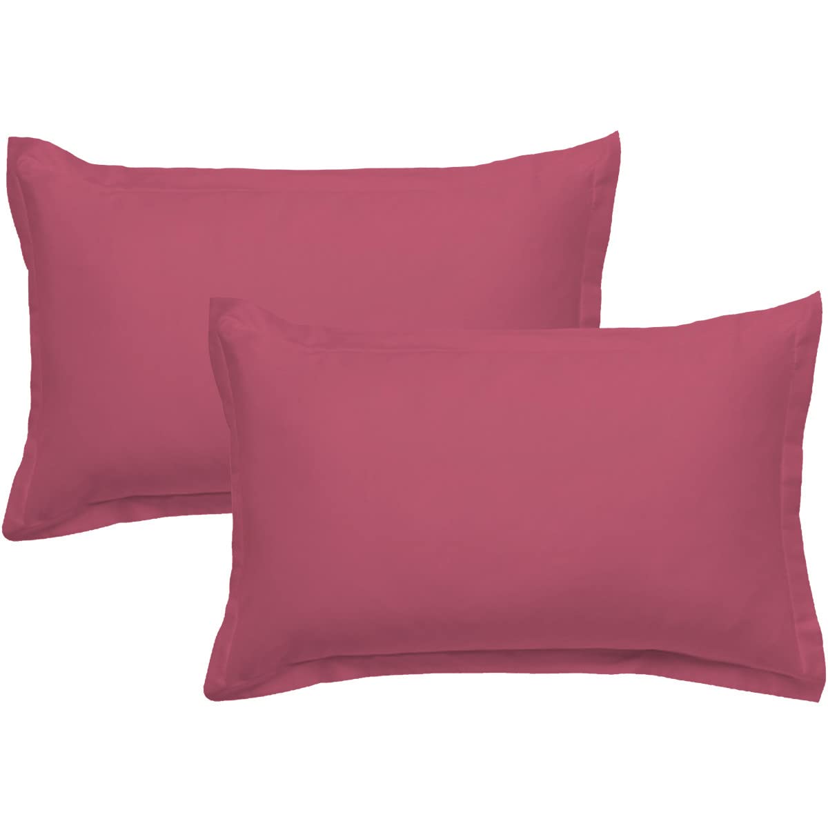 LEVASSEUR Linge de lit taie d’oreiller 50x70 fuchsia lot 2 coton