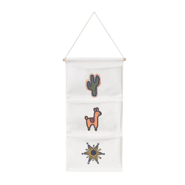 LEVASSEUR Kids Lalama Rangement mural coton 35x70cm blanc
