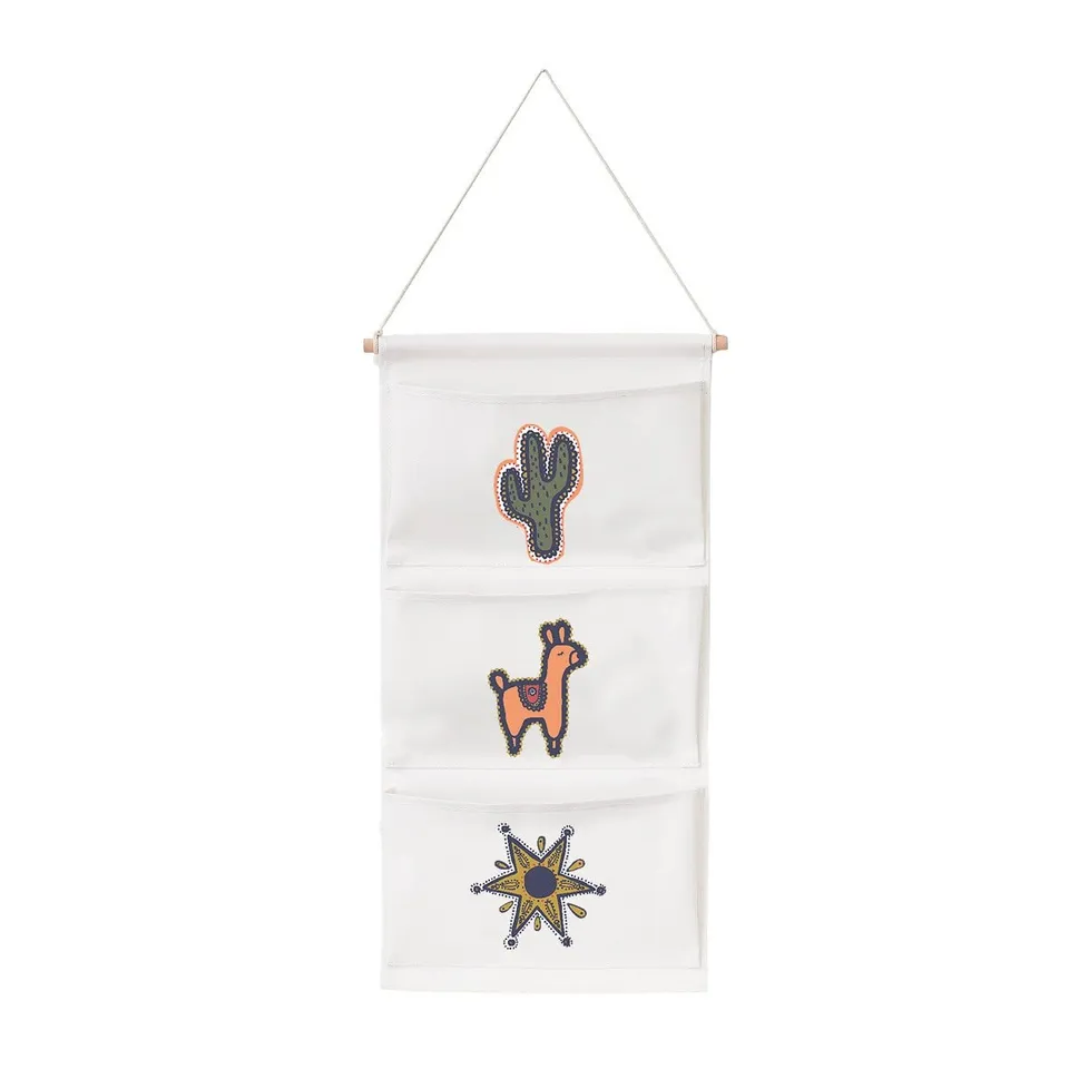 LEVASSEUR Kids Lalama Rangement mural coton 35x70cm blanc