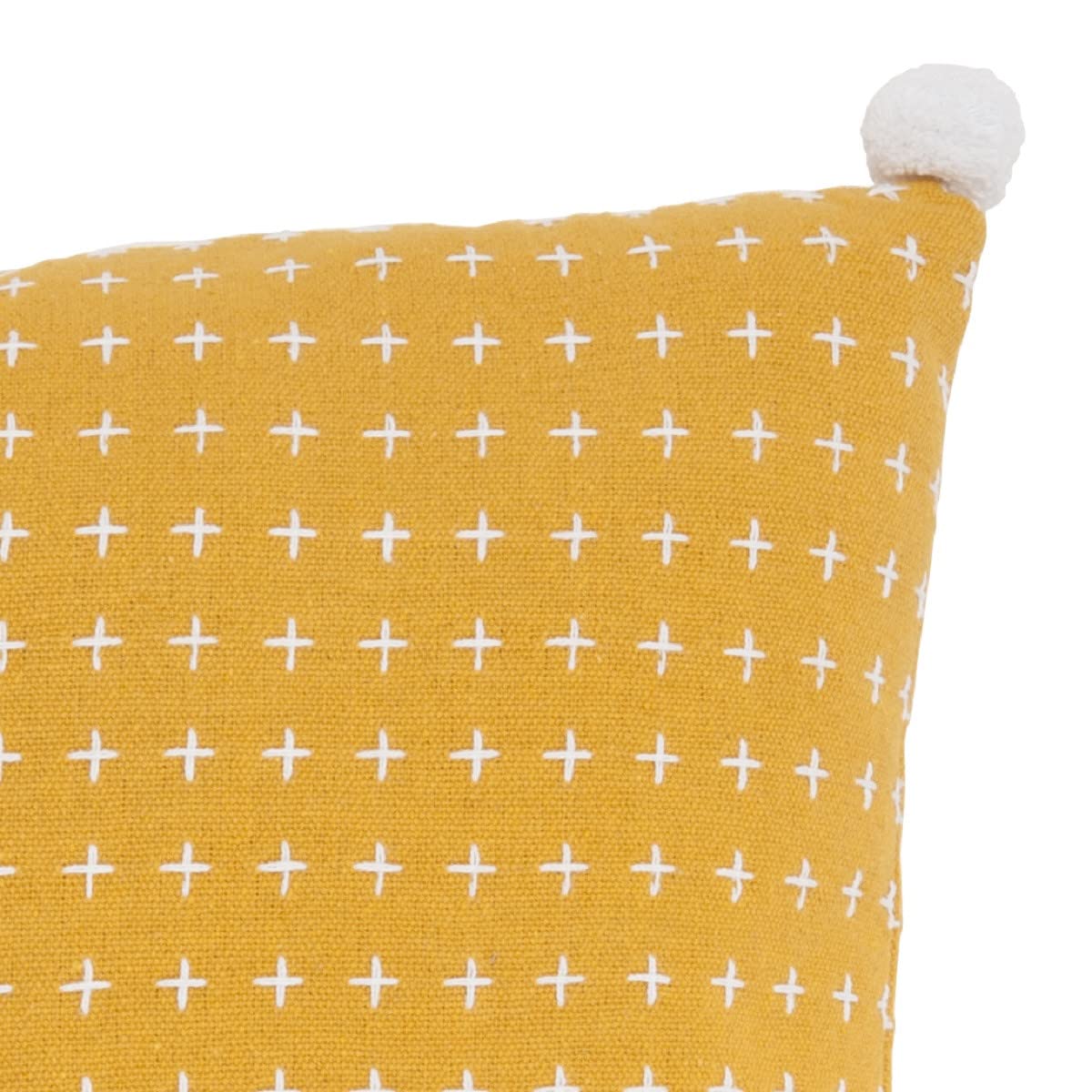 Future Home Divali Coussin Pompons Polycoton 40x40cm Curry