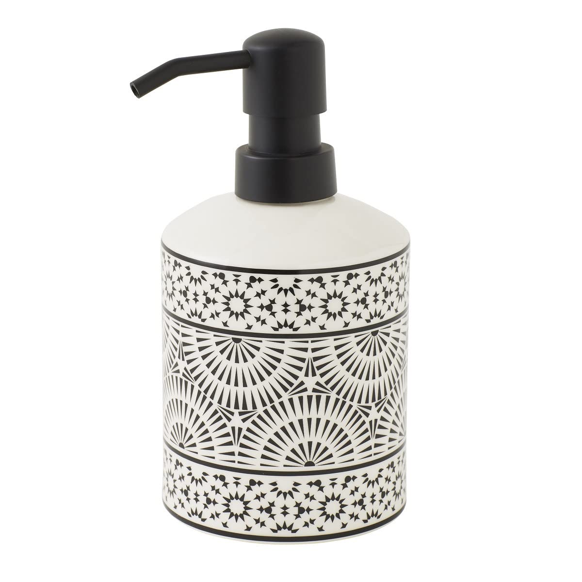 LEVASSEUR Tribu distributeur savon porcelaine blanc noir