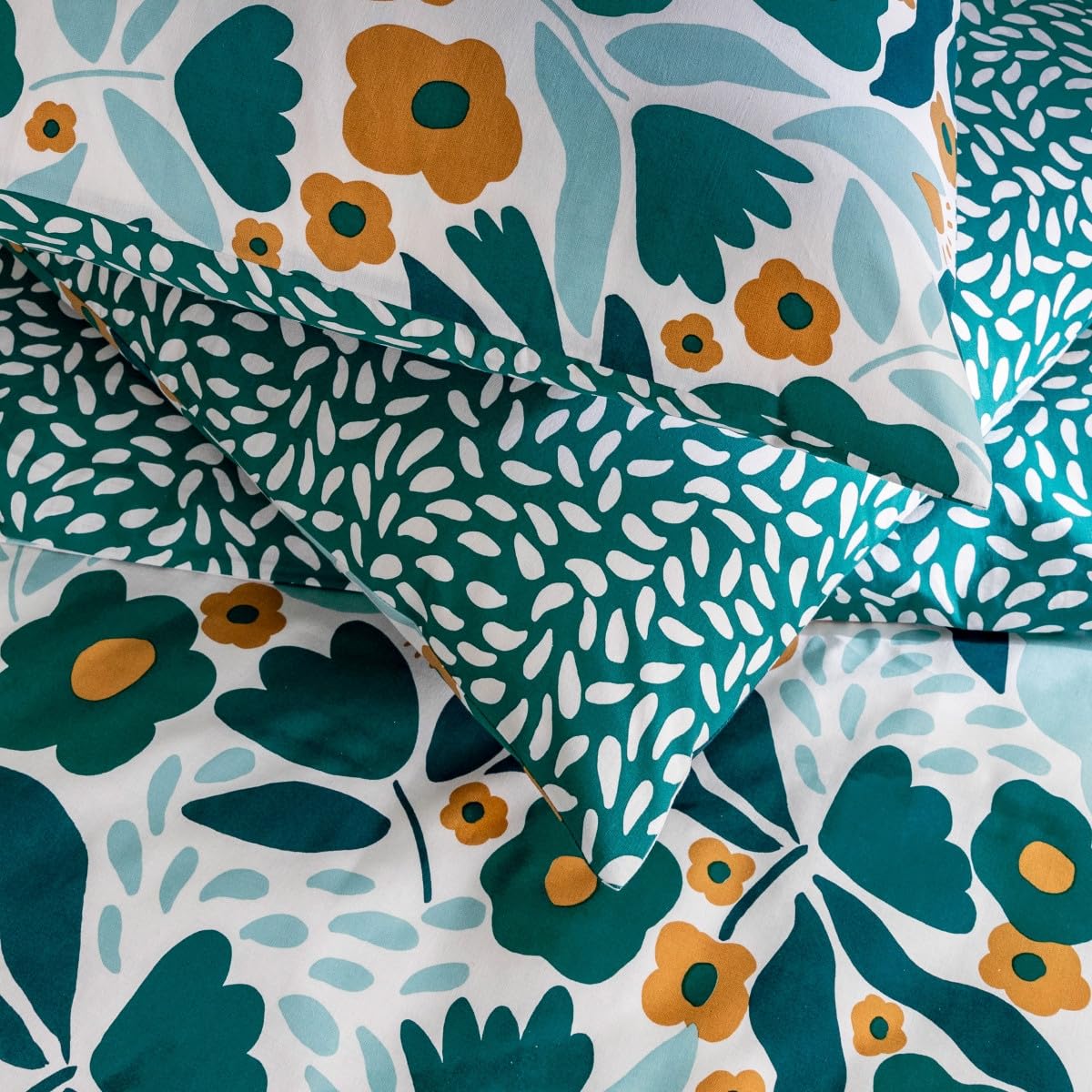LEVASSEUR Linge de lit Mia parure coton 240x220 vert 57 fils