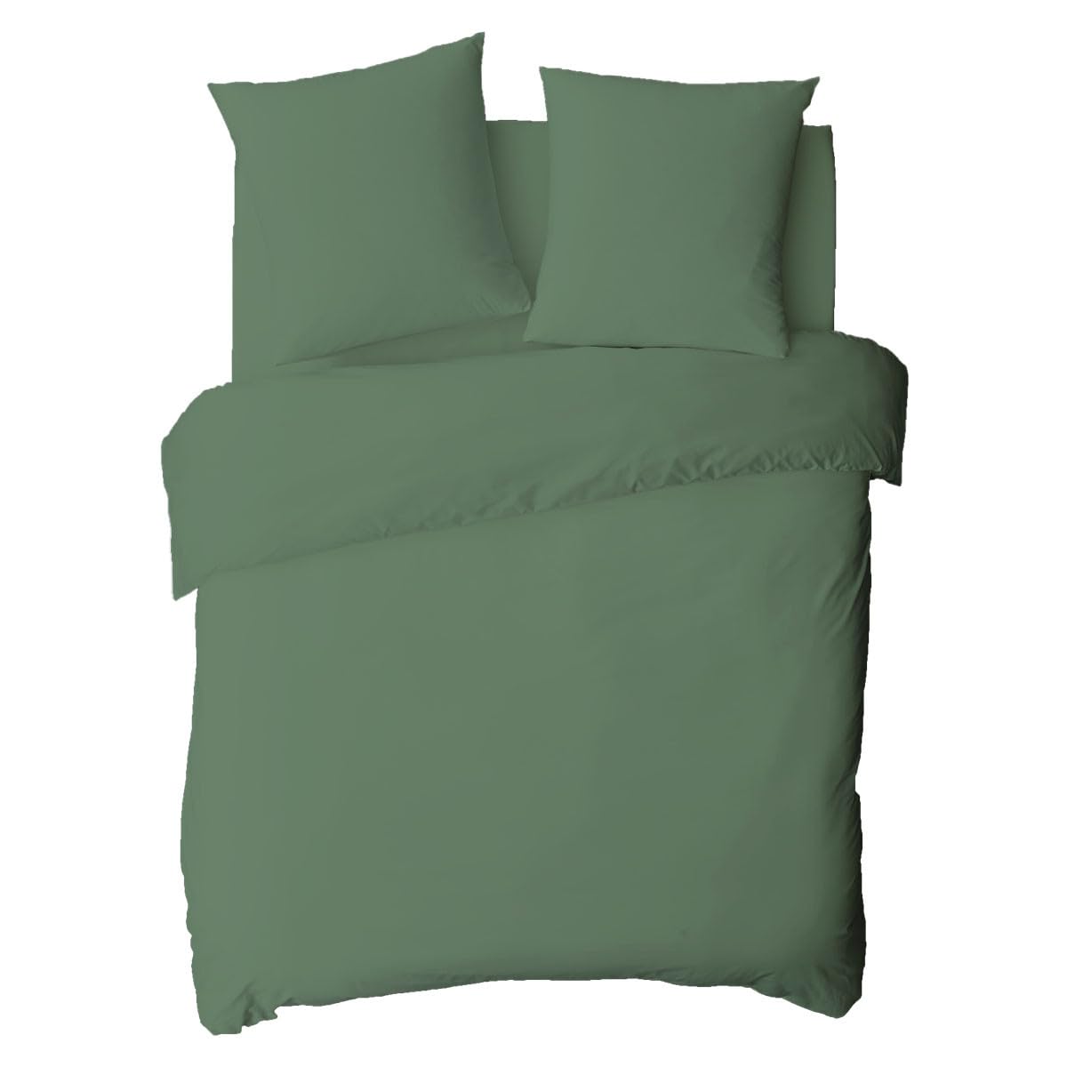 LEVASSEUR Linge de lit drap-housse coton 180x200 eucalyptus 57 fils