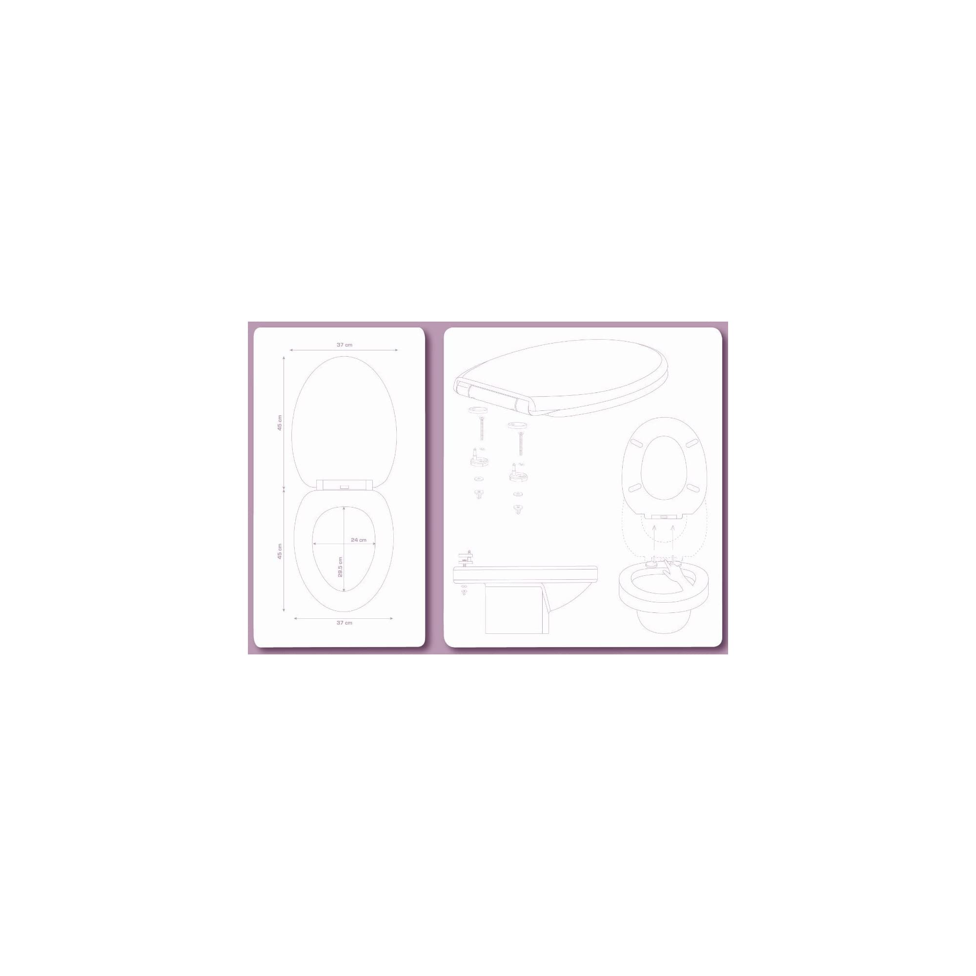 Levasseur Lumos abattant WC LED blanc thermodur 45,4x37
