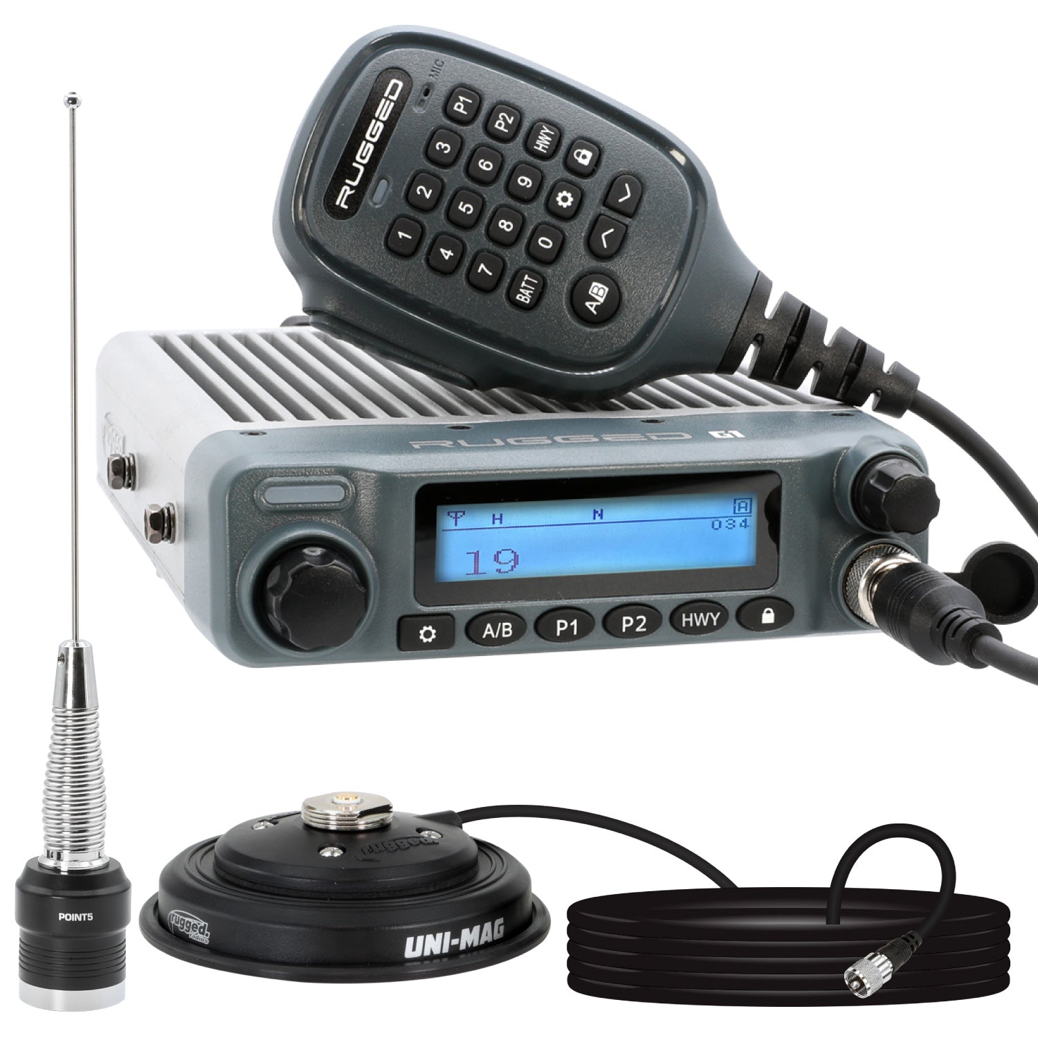 Rugged Air G1 Adventure radio mobile GMRS 40W étanche kit