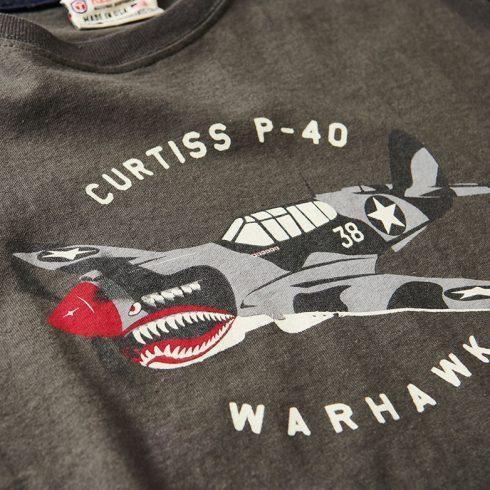Red Canoe P40 Curtiss T-shirt manches longues ardoise M
