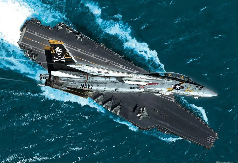 La Boutique du Pilote F-14 Tomcat poster 70x50 Romain Hugault