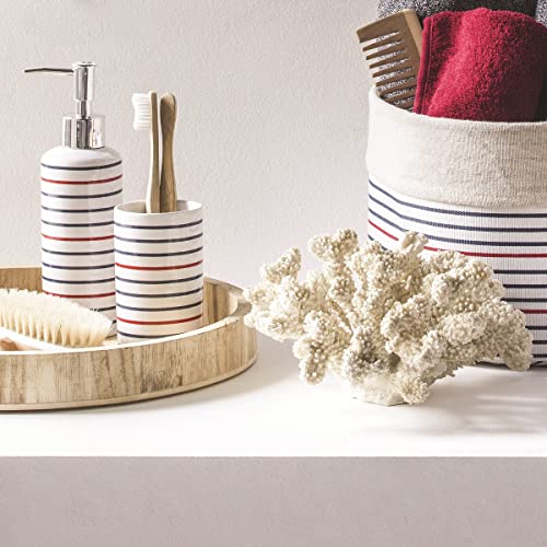 LEVASSEUR Magellan Distributeur Savon Céramique Blanc 6x6x20cm