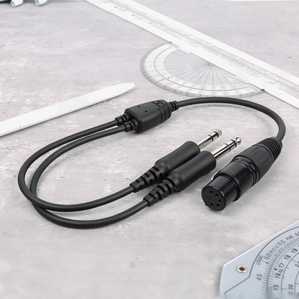 R Spider Headset Adapter Airbus XLR vers GA double jack avion