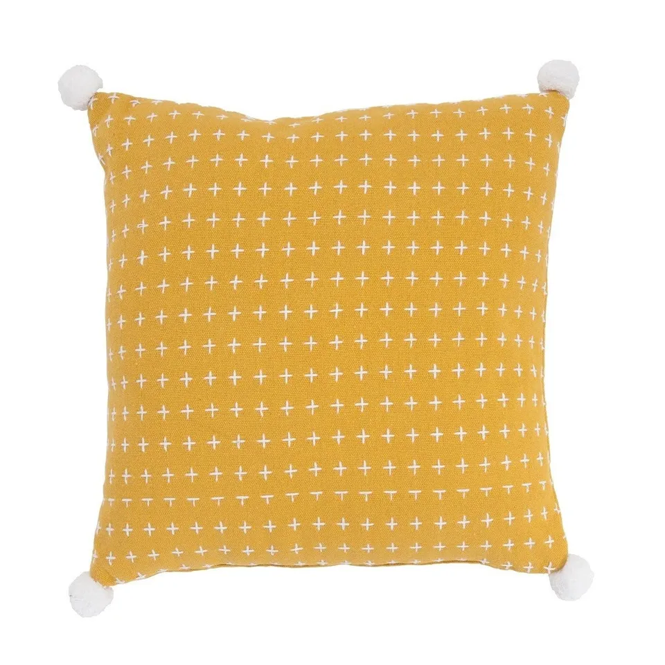 Future Home Divali Coussin Pompons Polycoton 40x40cm Curry